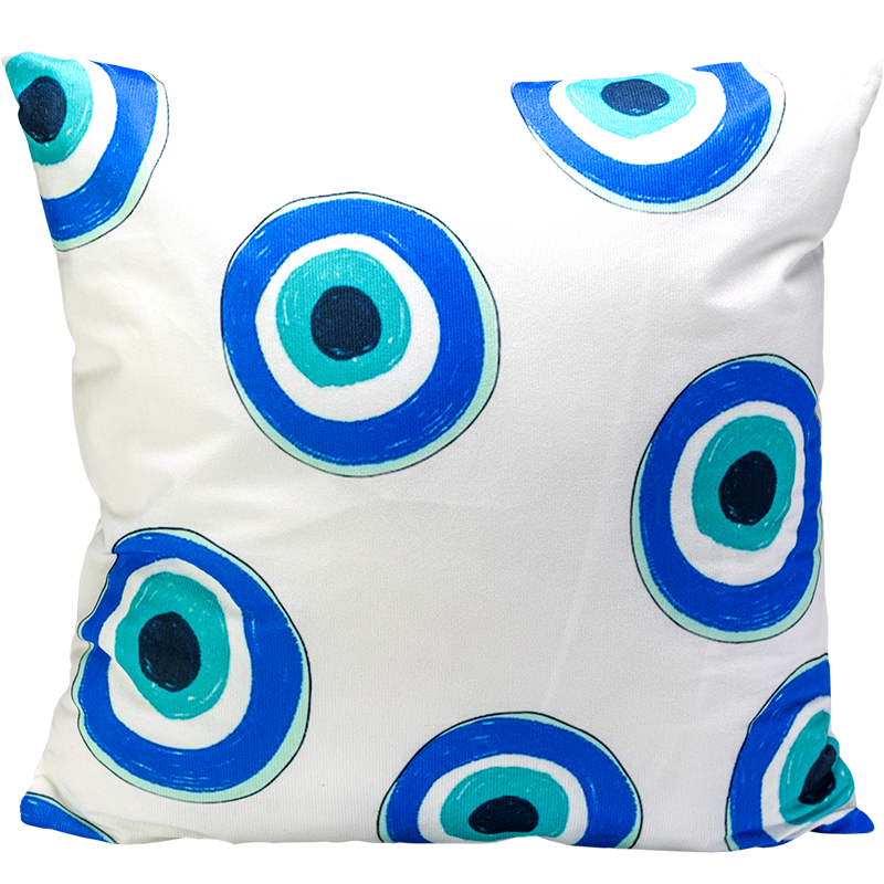 Evil Eye Cushion White