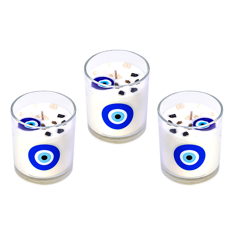 3 evil eye candles