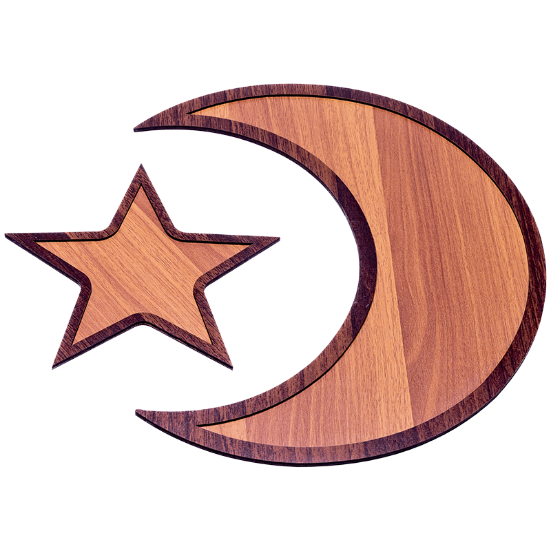 Star and Moon wood trays