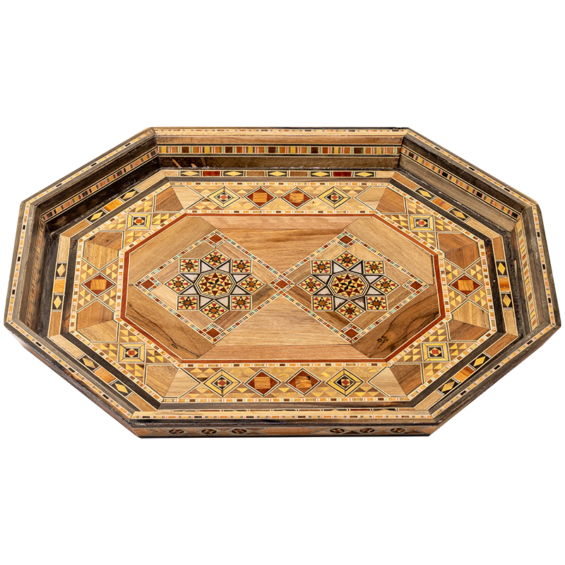 Beautiful hand made mosiac octagan tray
