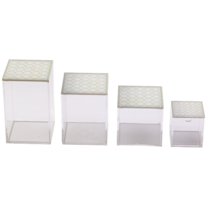 4 Arabesque Acrylic Storage Boxes